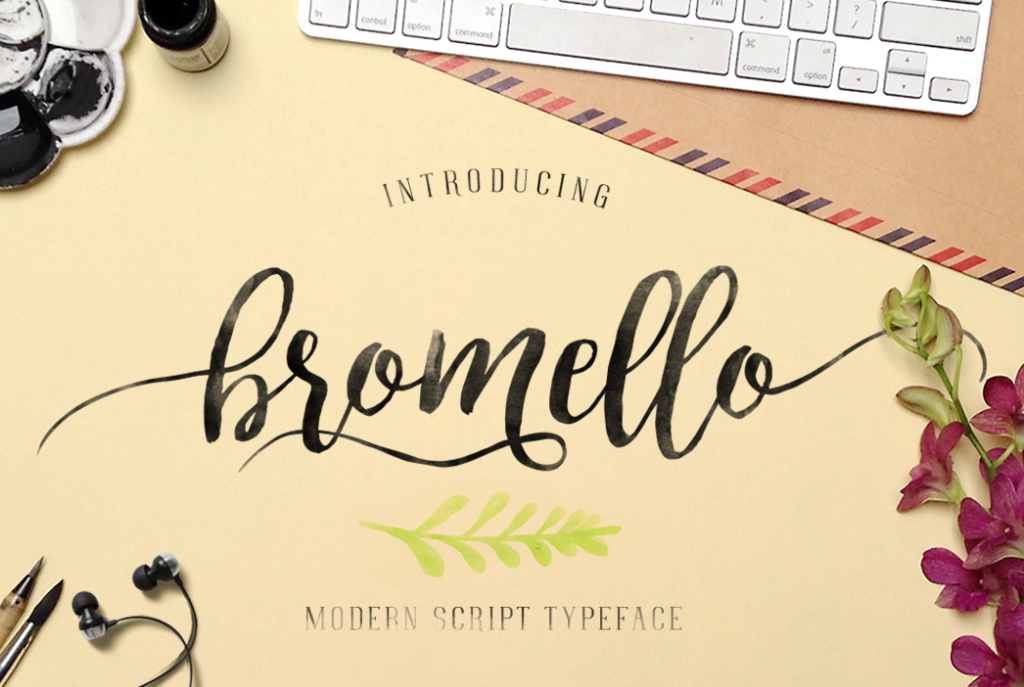 Bromello free calligraphy font