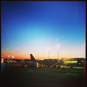 Sunset at Linate Airport, Milano