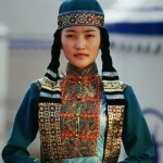 Mongolian woman in traditional costume