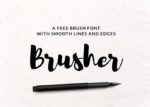 Brusher beautiful free brush font